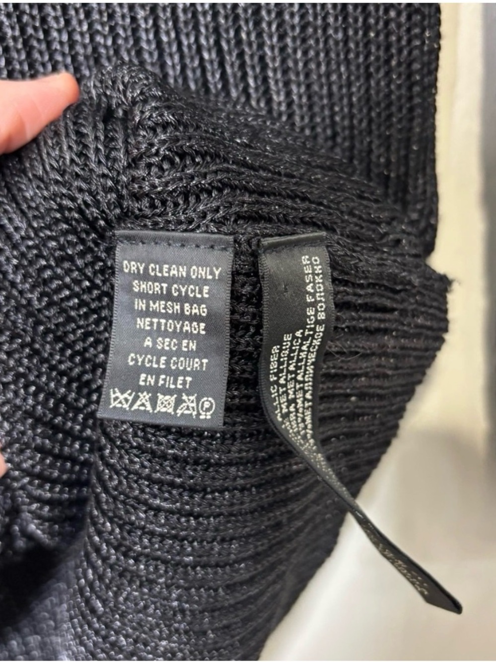 Ralph Lauren Black Label Black Ribbed Scoop-Neck Sweater - Picture 4 of 5